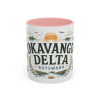 Okavango Delta Coffee Mug | Travel Destination Souvenir Gift | Accent Color Ceramic 11oz 15oz