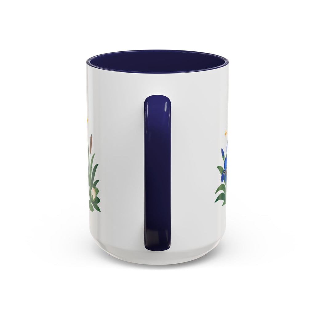 Aquarius Zodiac Coffee Mug | Water Bearer Design | Astrology Birthday Gift | 11 oz 15 oz Ceramic Accent Mug