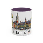 Lille Illustrated Travel Mug | City Souvenir Accent Coffee Mug | 11oz 15oz Ceramic Cup