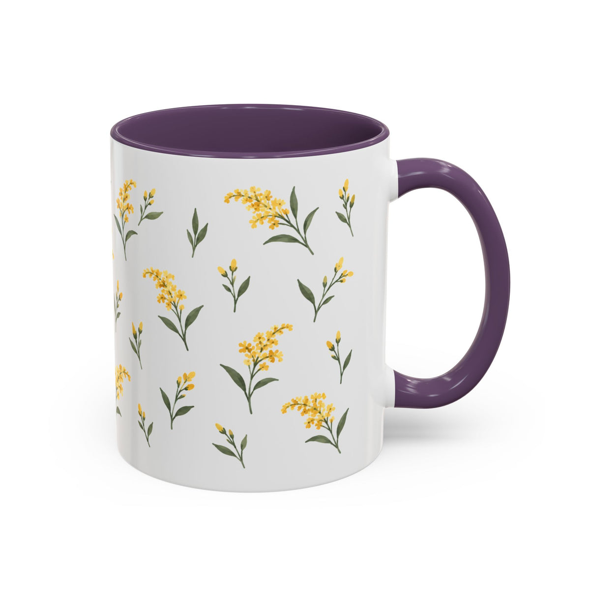 Kentucky Goldenrod Mug, State Flower Floral Coffee Cup, 11oz Botanical Gift