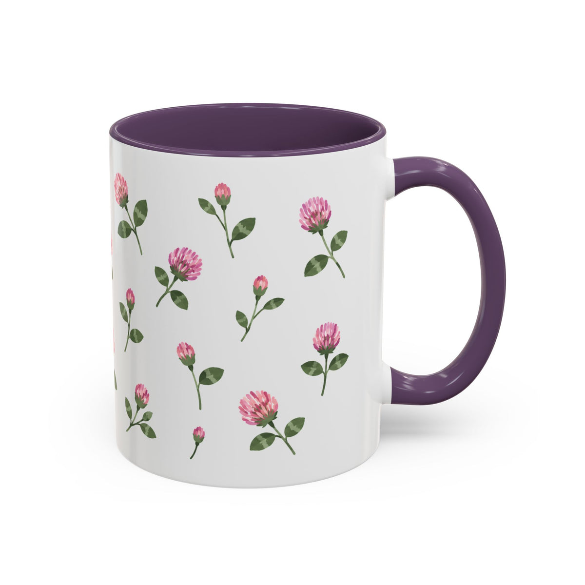 Vermont Red Clover Mug, State Flower Floral Coffee Cup, 11oz Botanical Gift