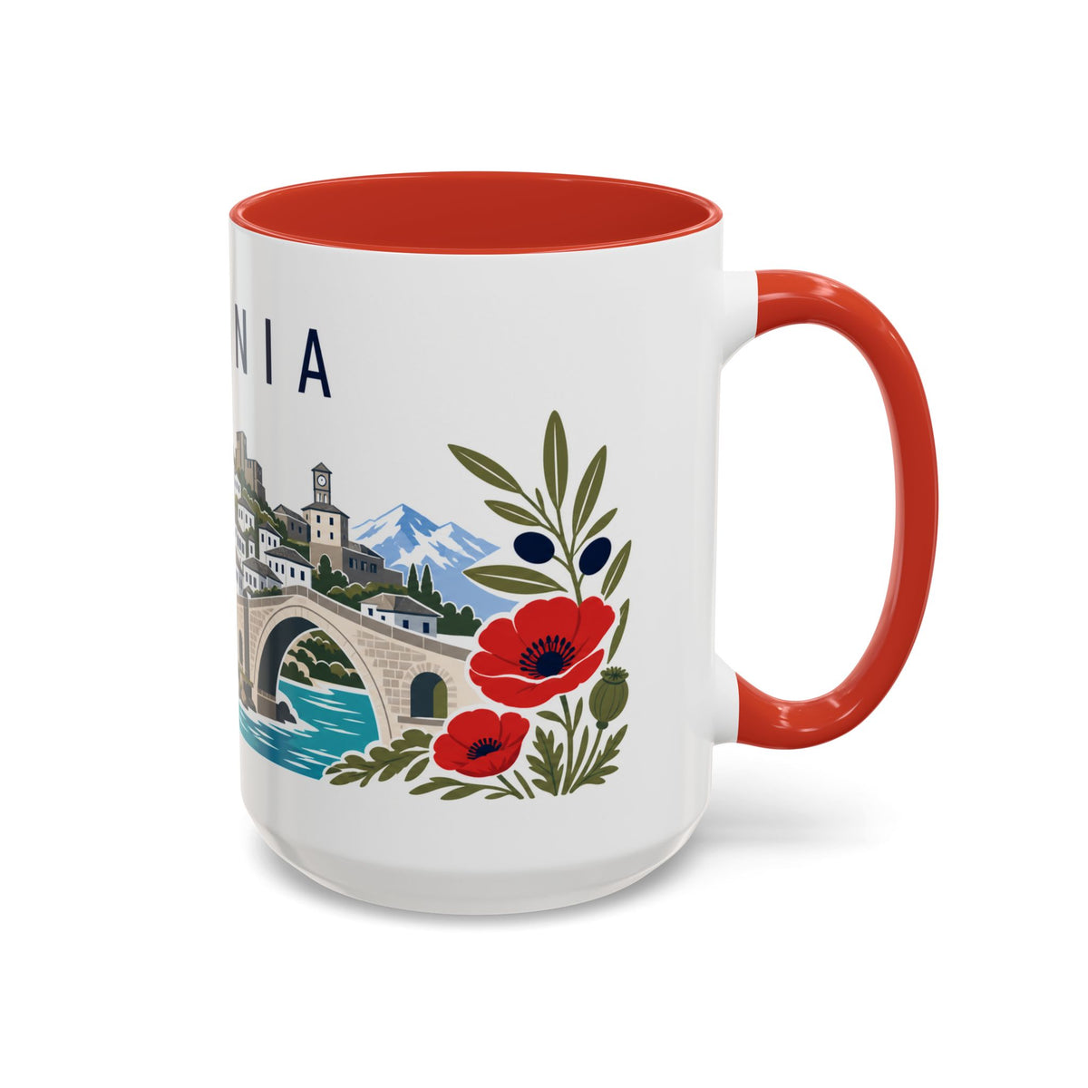 Albania Coffee Mug | Travel Souvenir Accent Mug | Country Gift Ceramic Cup 11oz 15oz