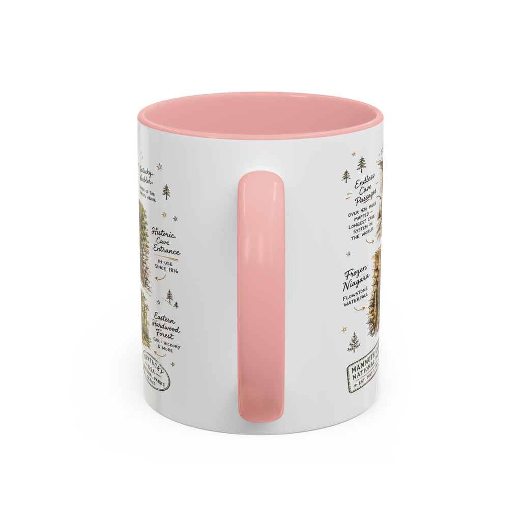 Mammoth Cave National Park Coffee Mug | Kentucky Cave Exploration Hiking Gift | Accent Color Ceramic 11oz 15oz