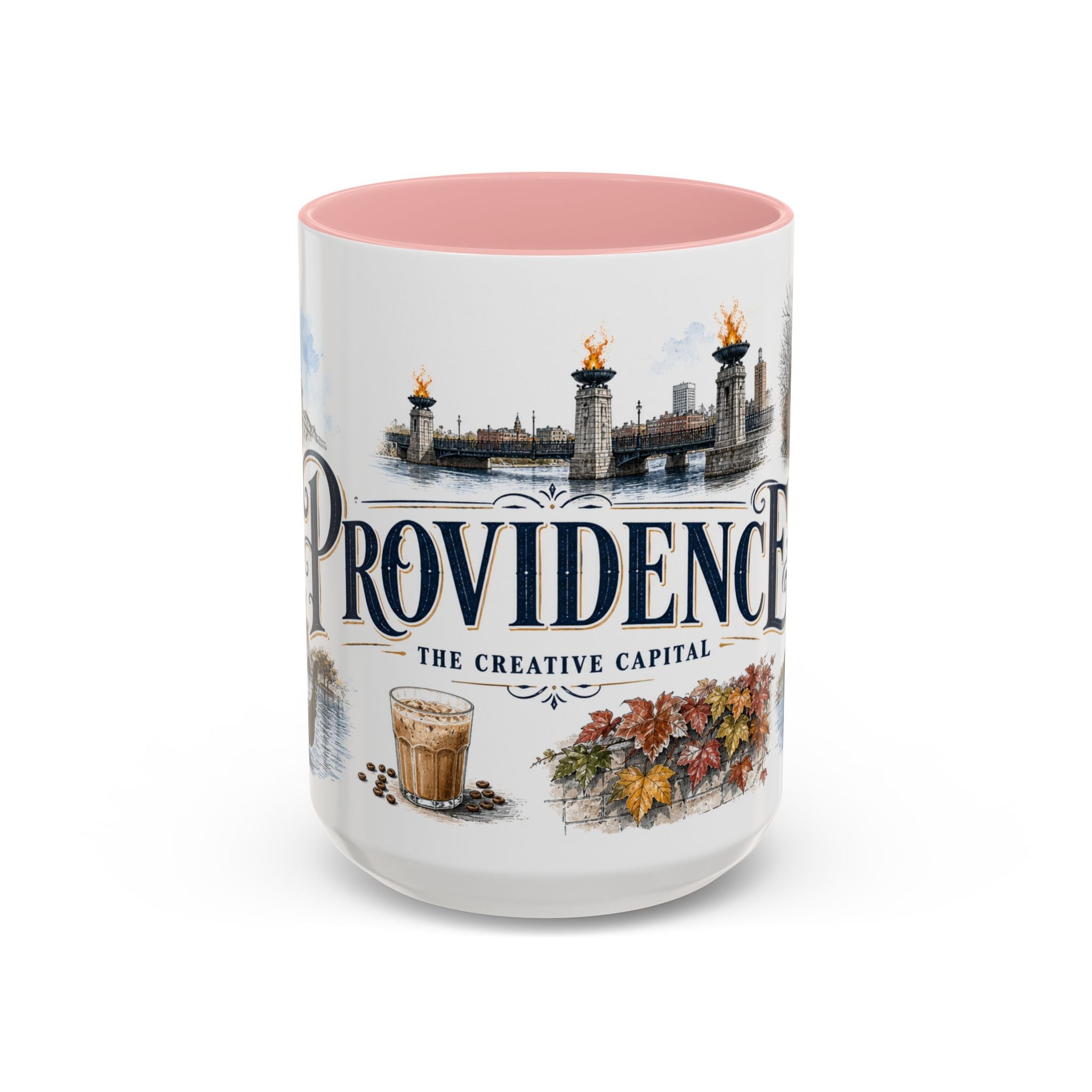 Providence Coffee Mug | United States Travel Souvenir | Vintage Illustrated City Gift | 11 oz 15 oz Accent Mug