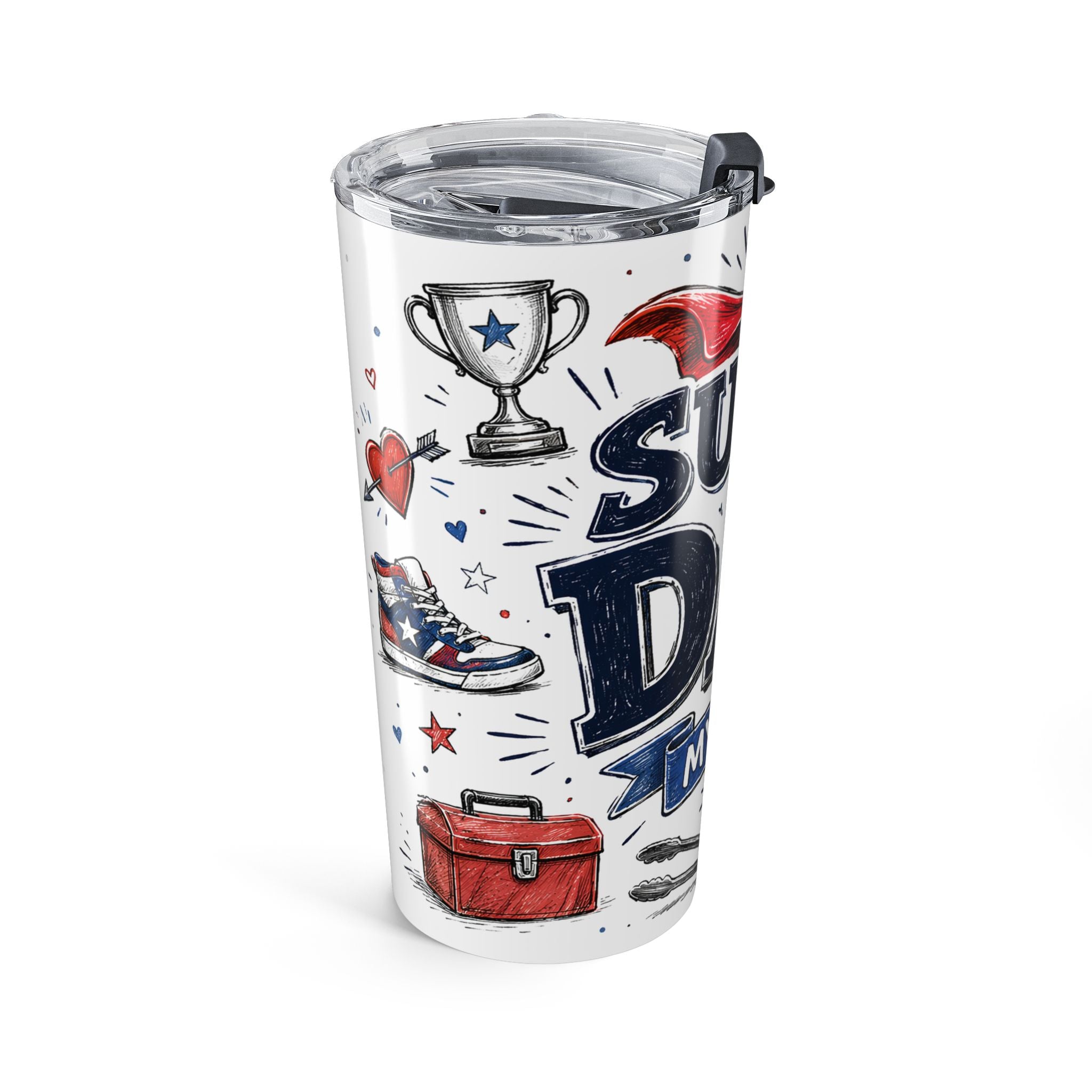 Super Dad My Hero 20oz Tumbler | Father's Day Gift for Dad | Insulated Stainless Steel Travel Cup