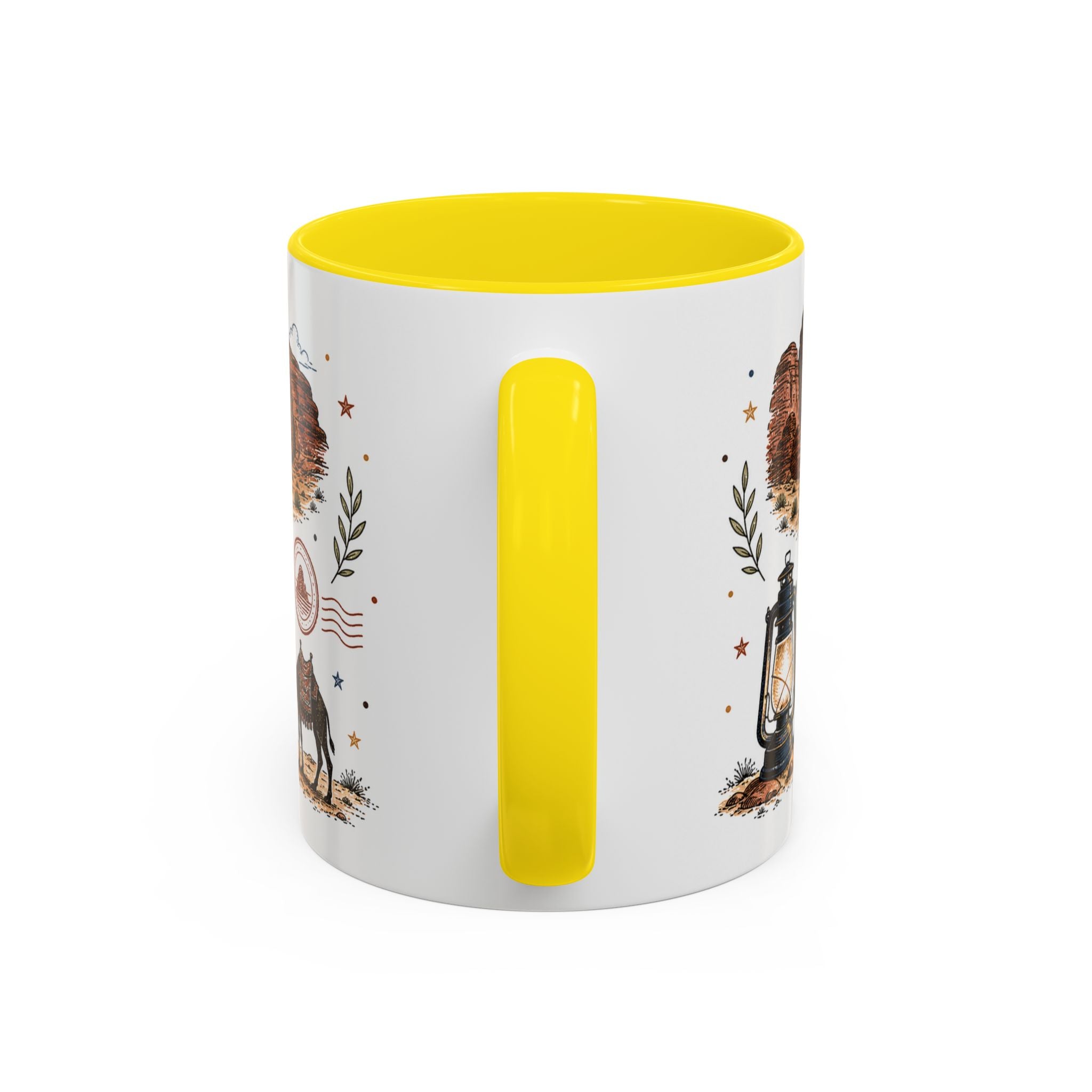 Wadi Rum Coffee Mug | Travel Destination Souvenir Gift | Accent Color Ceramic 11oz 15oz