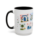 Tunis Coffee Mug | Postage Stamp Collage Mug | Travel Souvenir Accent Cup 11oz 15oz