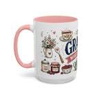 Grandma Makes Life Sweeter Coffee Mug | Gift From Grandkids | Accent Color Ceramic 11oz 15oz