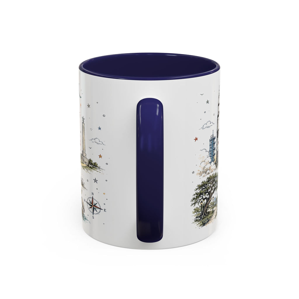 Houston Coffee Mug | Texas Souvenir City Gift | Accent Color Ceramic 11oz 15oz