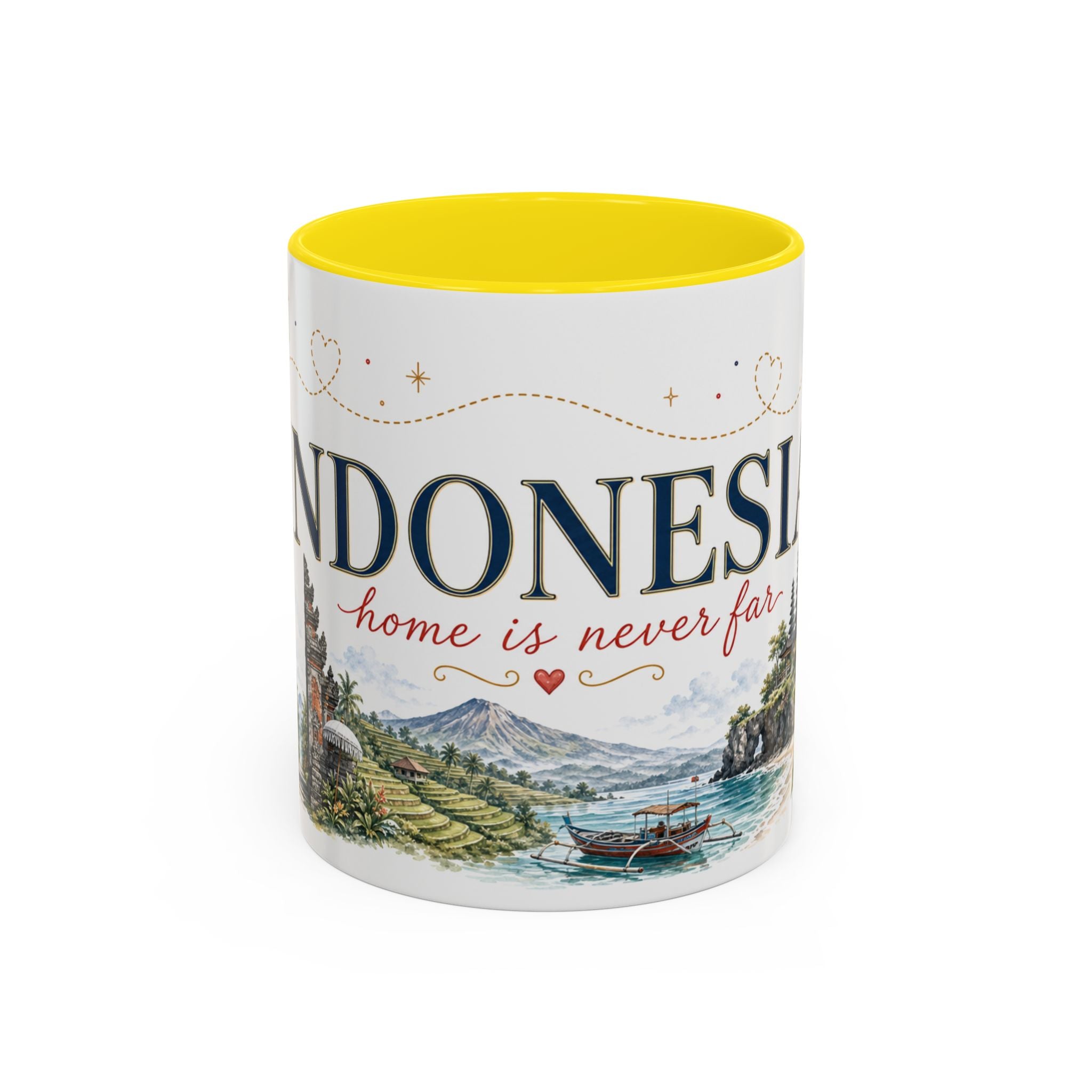 Indonesia Home Country Mug | Moving Away Gift | Long Distance Friendship | 11 oz 15 oz Accent Mug
