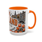 Netherlands Soccer Coffee Mug | World Cup Fan Gift | Accent Color Ceramic 11oz 15oz Match Day Cup
