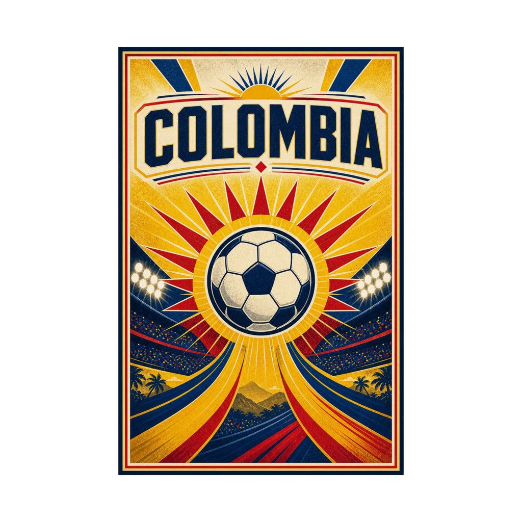 Colombia Soccer Fan Art Poster | Matte Vertical Poster | World Cup 2026 Wall Decor
