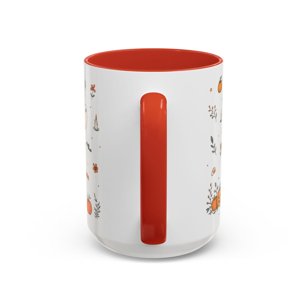 Halloween Party Mug | Ghost Black Cat Candy Watercolor Gift | Accent Cup 11oz 15oz