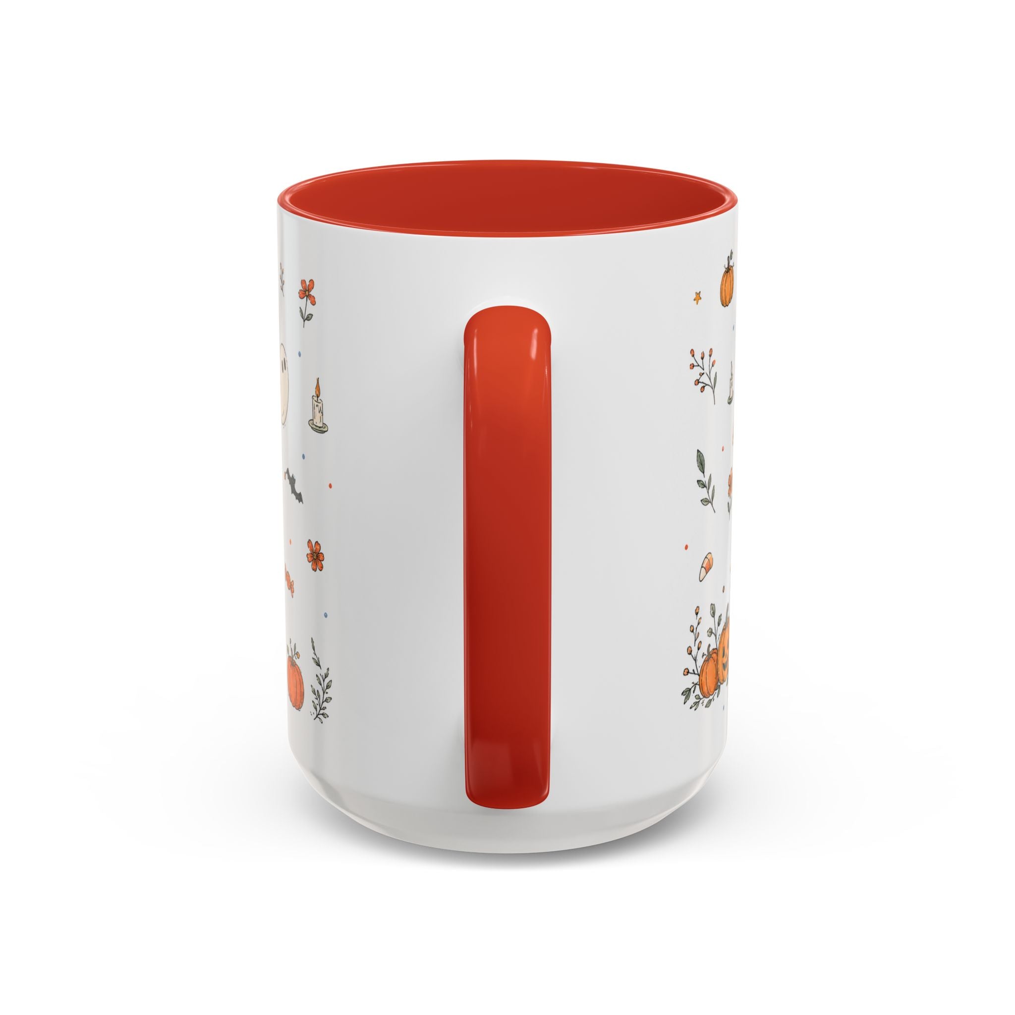 Halloween Party Mug | Ghost Black Cat Candy Watercolor Gift | Accent Cup 11oz 15oz
