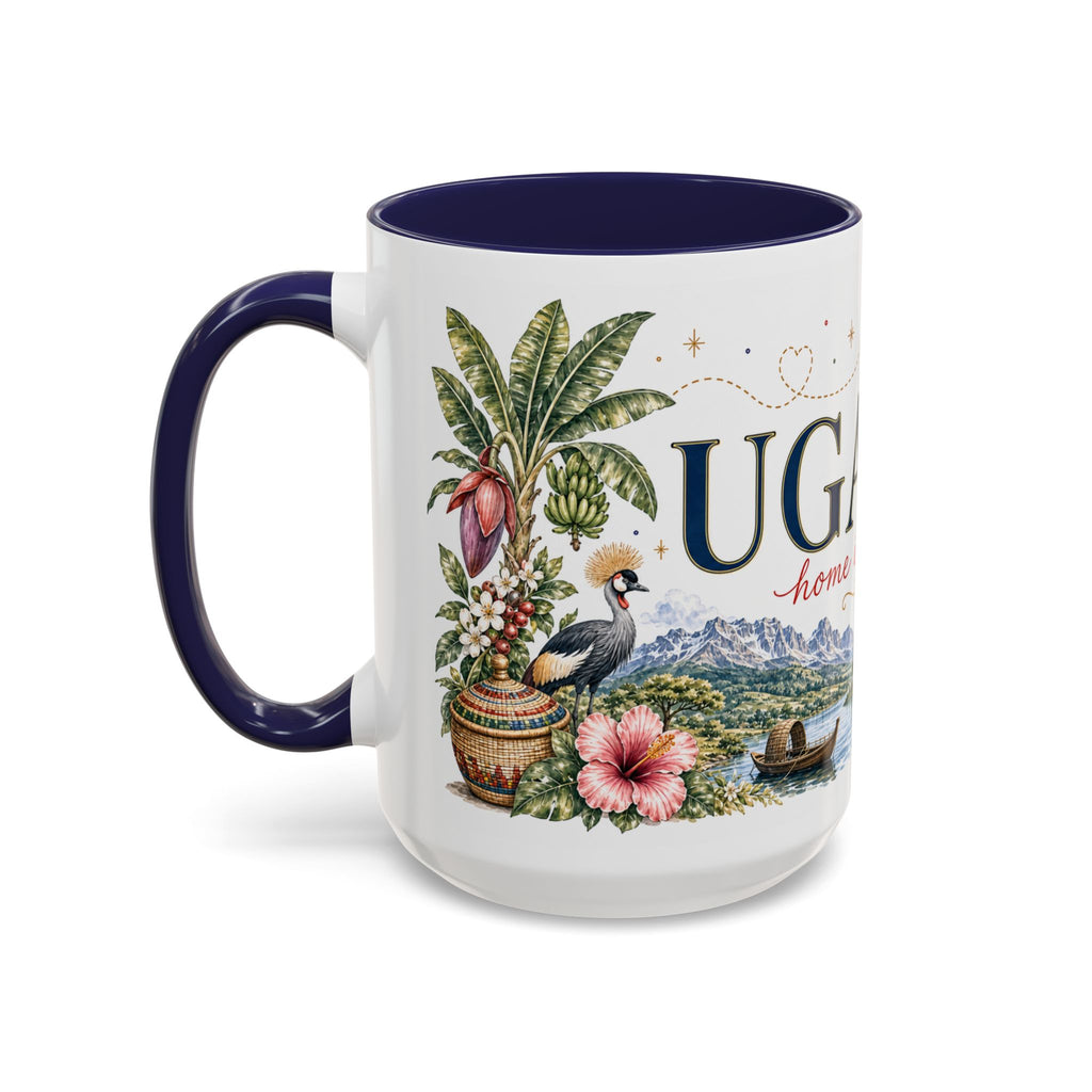 Uganda Home Country Mug | Moving Away Gift | Long Distance Friendship | 11 oz 15 oz Accent Mug