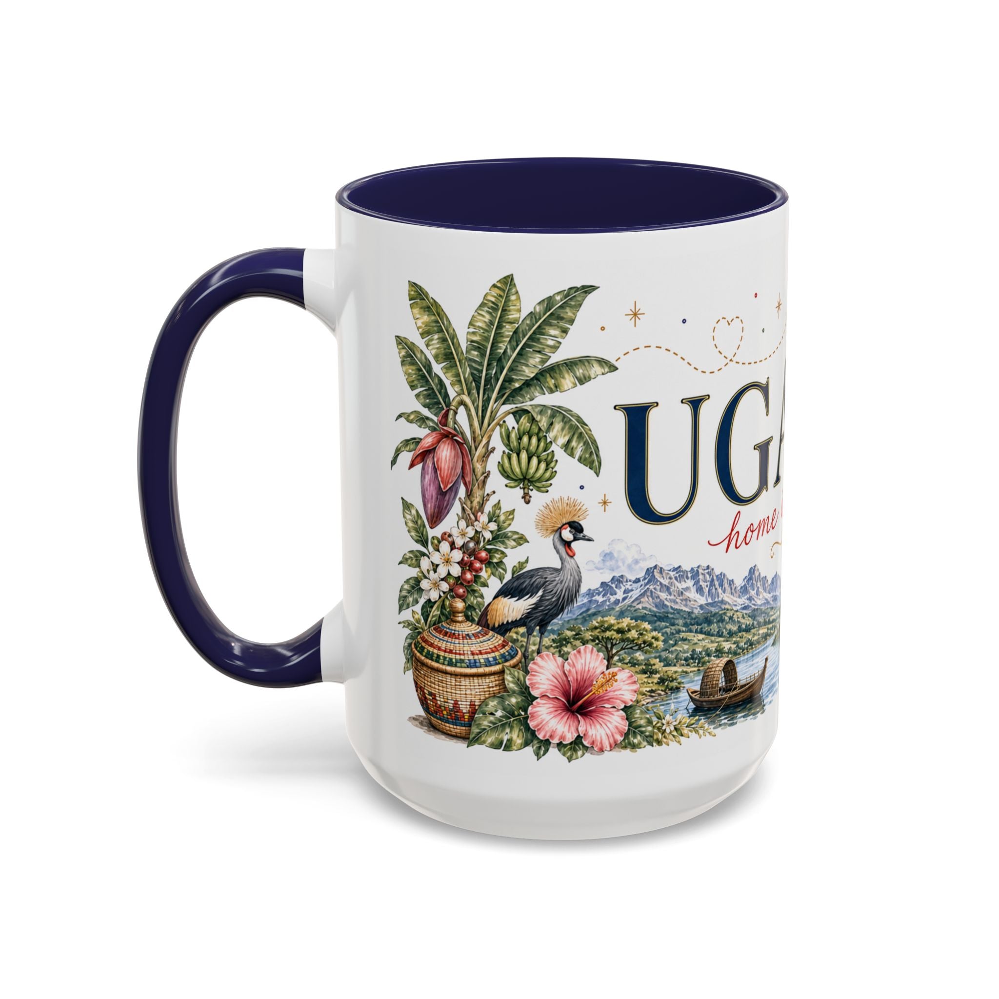 Uganda Home Country Mug | Moving Away Gift | Long Distance Friendship | 11 oz 15 oz Accent Mug