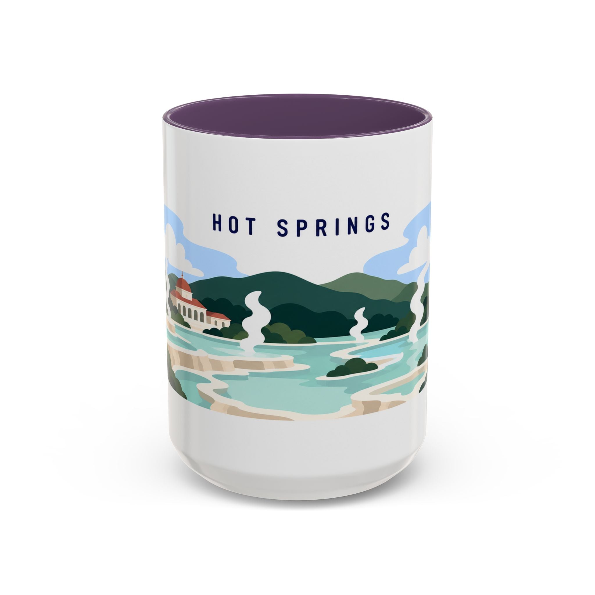 Hot Springs National Park Coffee Mug | Solid Color Block Park Souvenir | 11oz 15oz Accent Mug