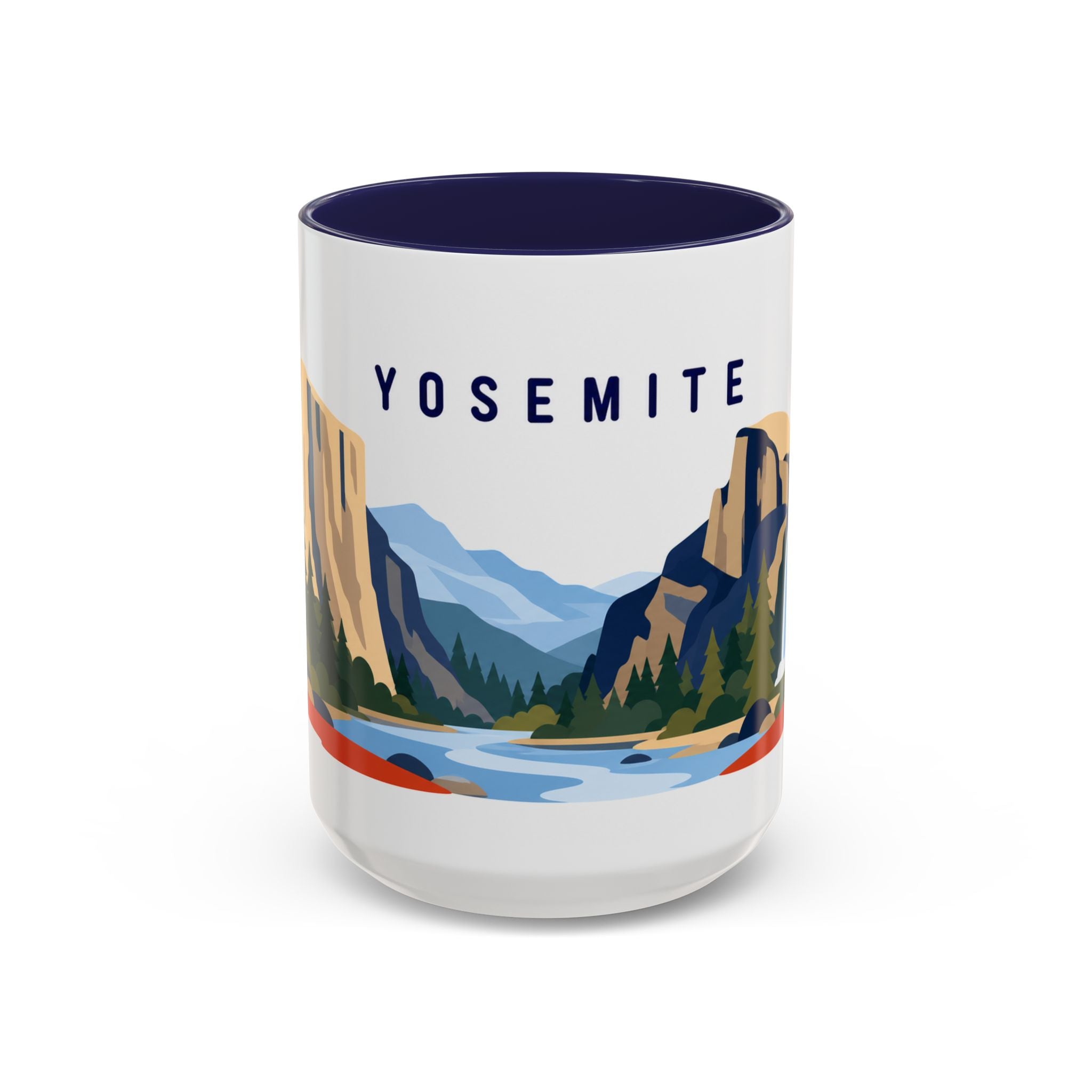 Yosemite Coffee Mug | Travel Destination Souvenir Gift | Accent Color Ceramic 11oz 15oz