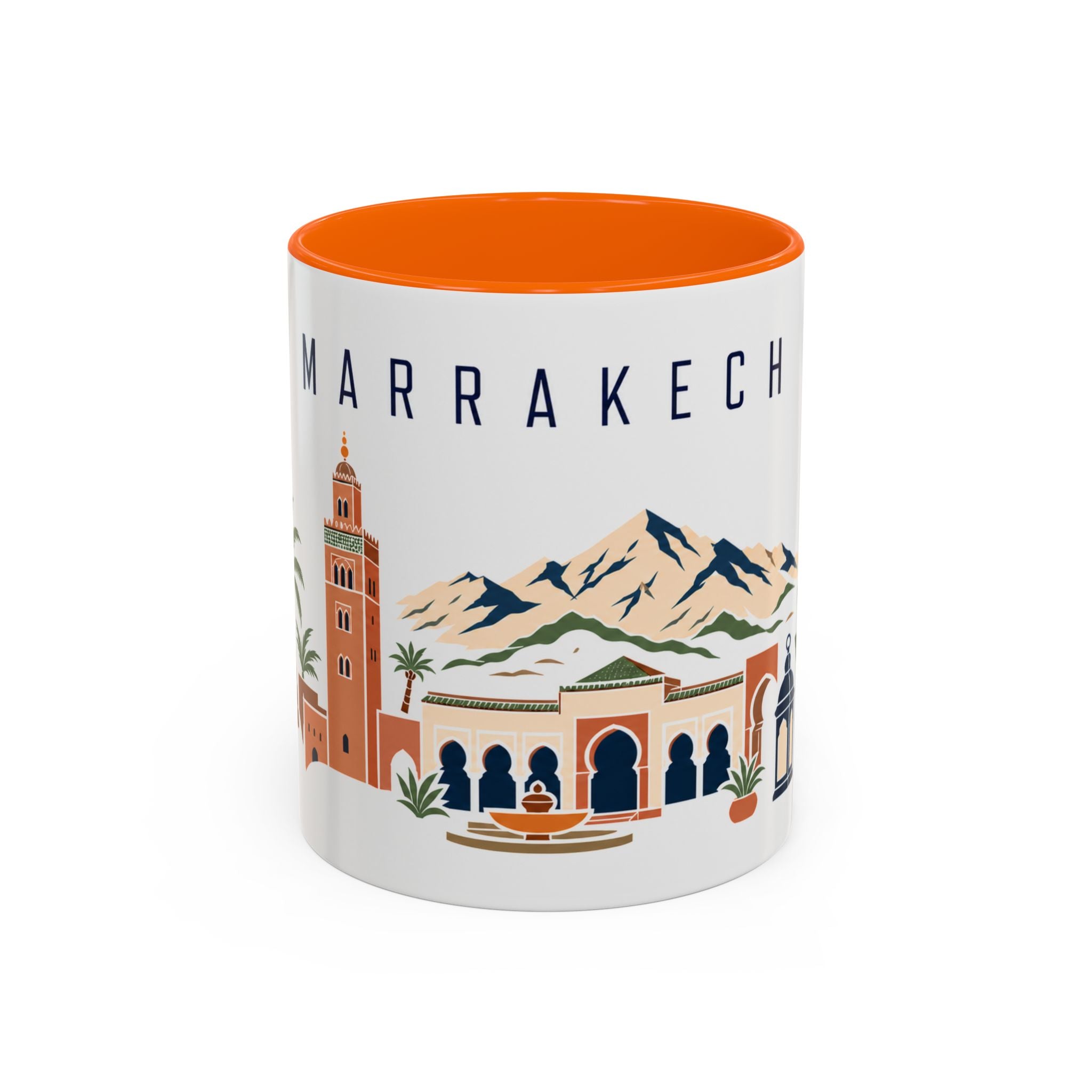 Marrakech Coffee Mug | Morocco Travel Souvenir | Porcelain Decal City Gift | 11oz 15oz Accent Mug