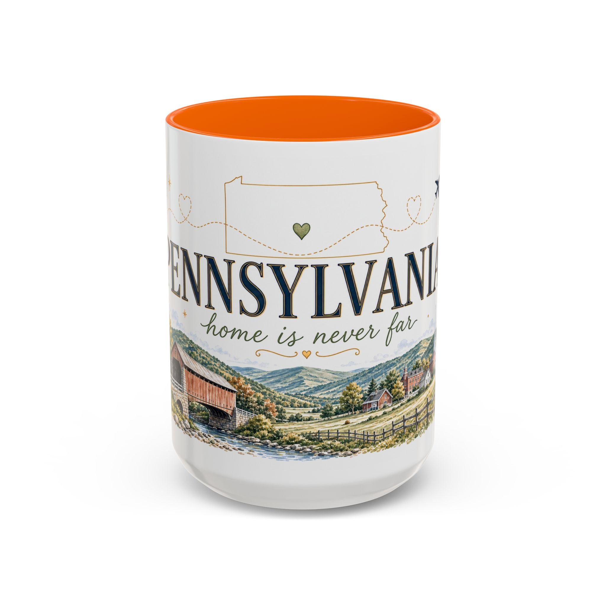 Pennsylvania Home State Mug | Moving Away Gift | Long Distance Friendship Coffee Cup | 11oz 15oz Accent Mug