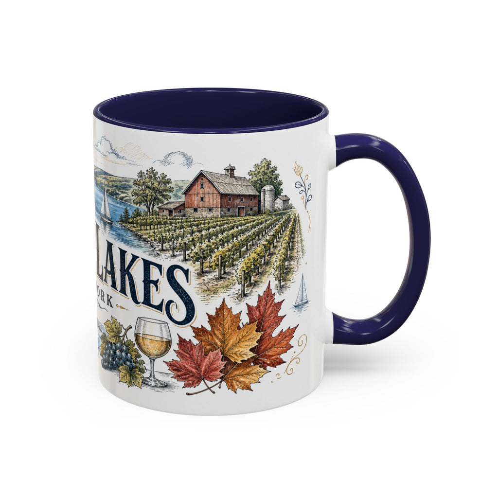Finger Lakes Mug, New York Travel Souvenir, Bucket List Gift, Accent Ceramic Coffee Mug 11oz 15oz