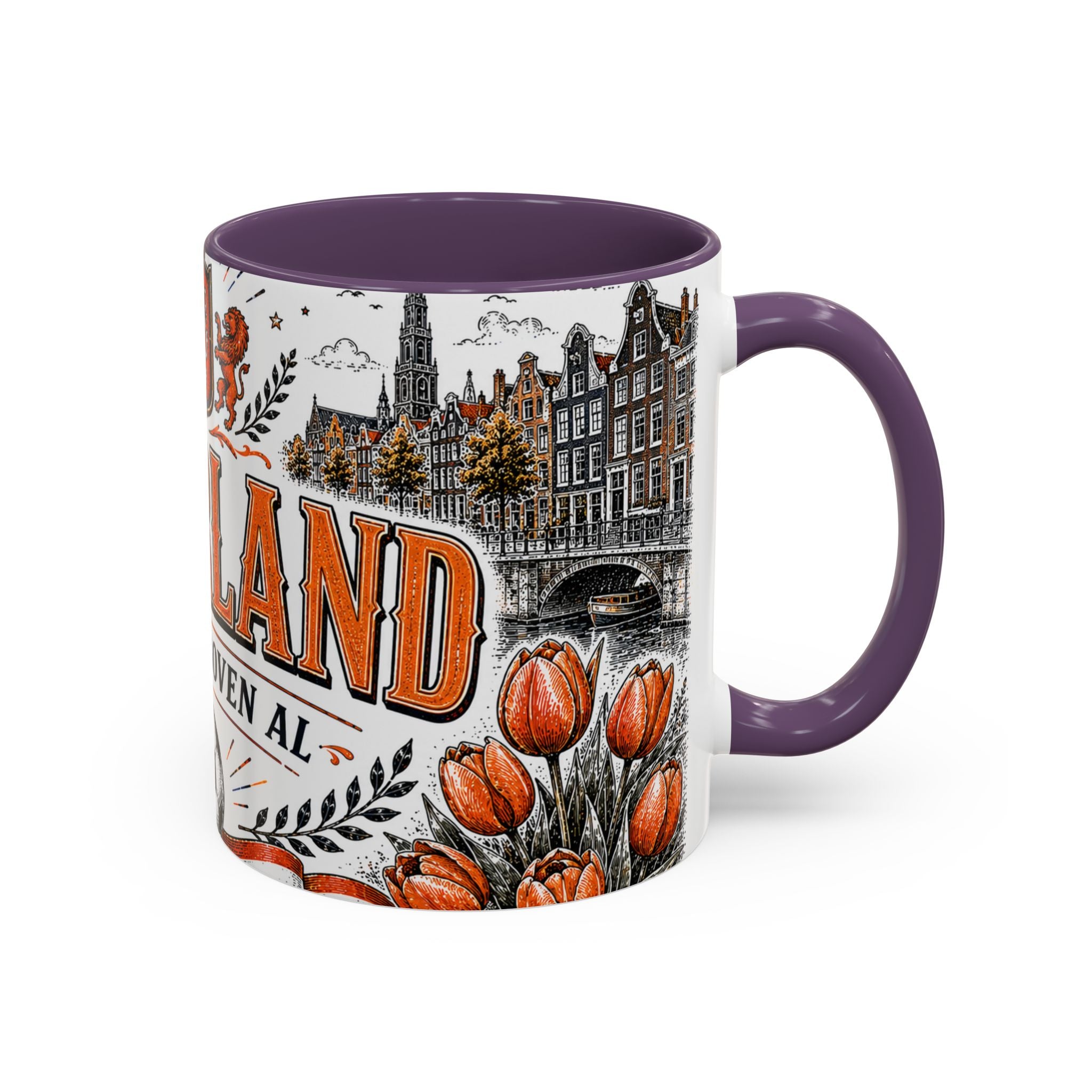 Netherlands Soccer Coffee Mug | World Cup Fan Gift | Accent Color Ceramic 11oz 15oz Match Day Cup