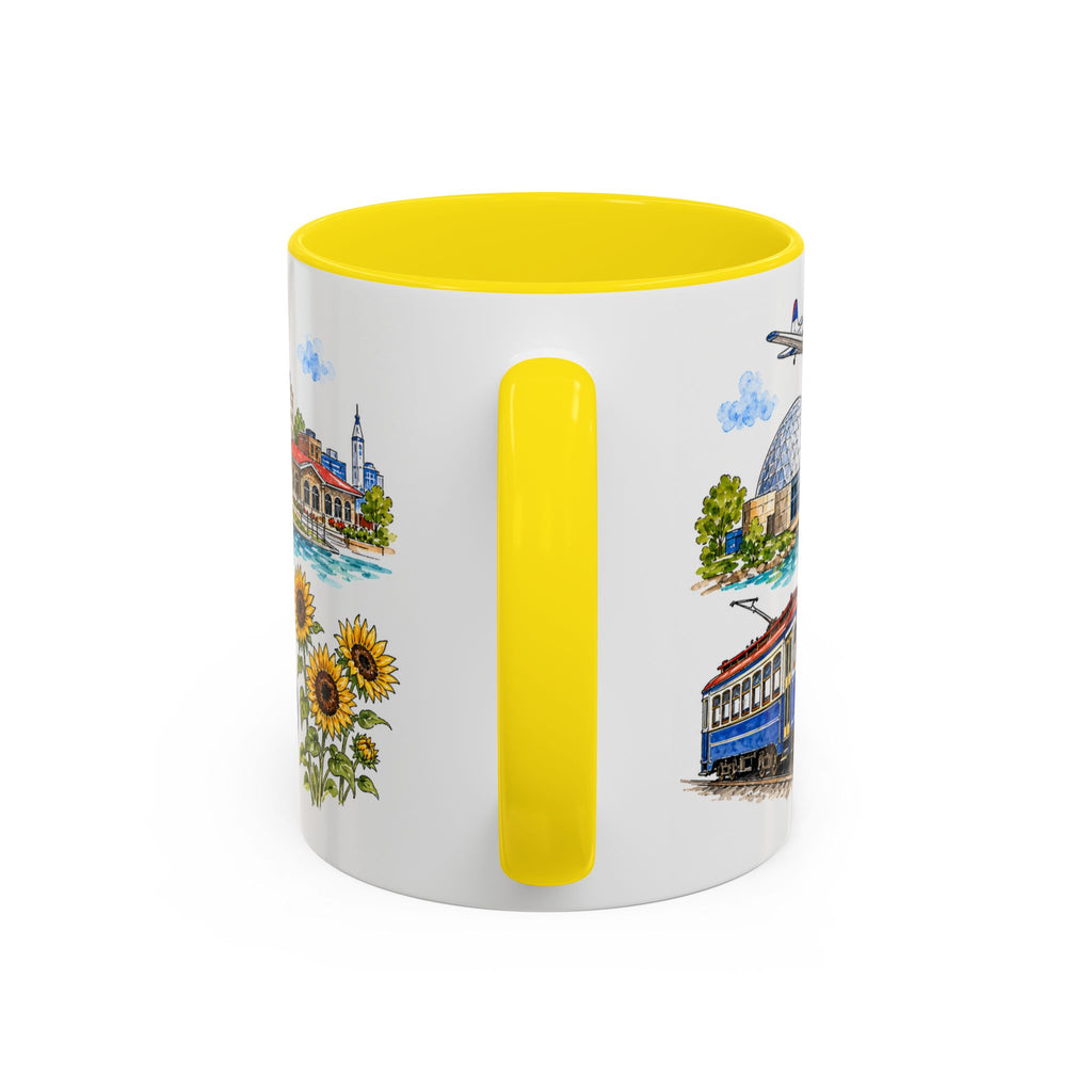 Wichita Illustrated Travel Mug | City Souvenir Accent Coffee Mug | 11oz 15oz Ceramic Cup