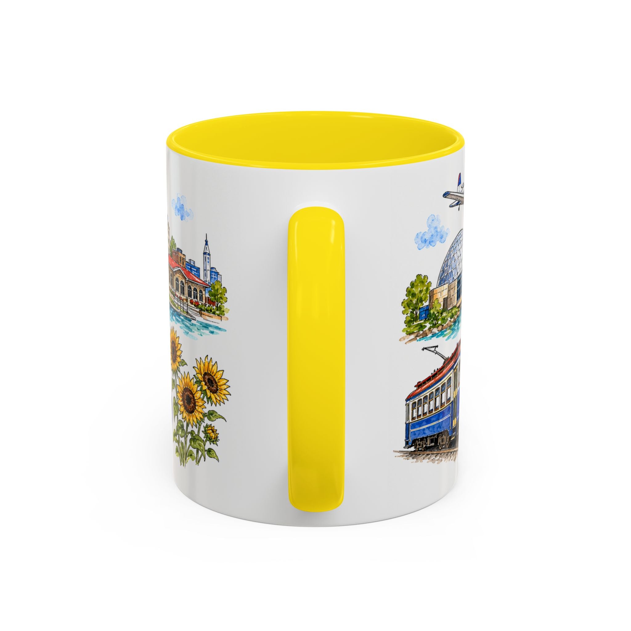 Wichita Illustrated Travel Mug | City Souvenir Accent Coffee Mug | 11oz 15oz Ceramic Cup
