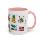 Honolulu Coffee Mug | Postage Stamp Collage Mug | Travel Souvenir Accent Cup 11oz 15oz