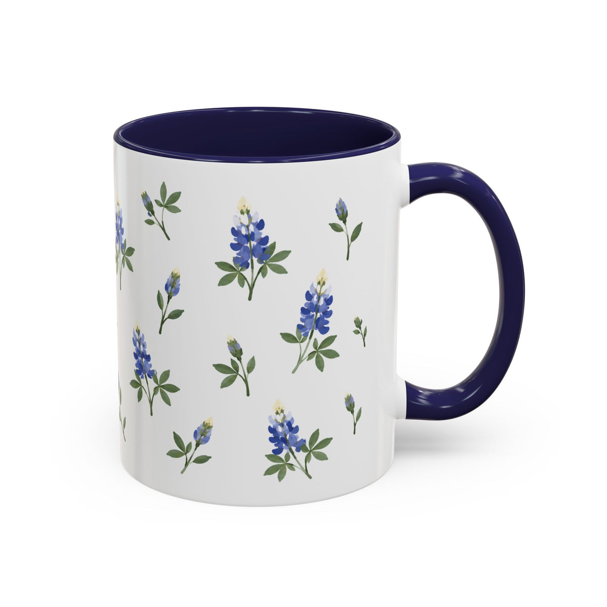 Texas Bluebonnet Mug, State Flower Floral Coffee Cup, 11oz Botanical Gift