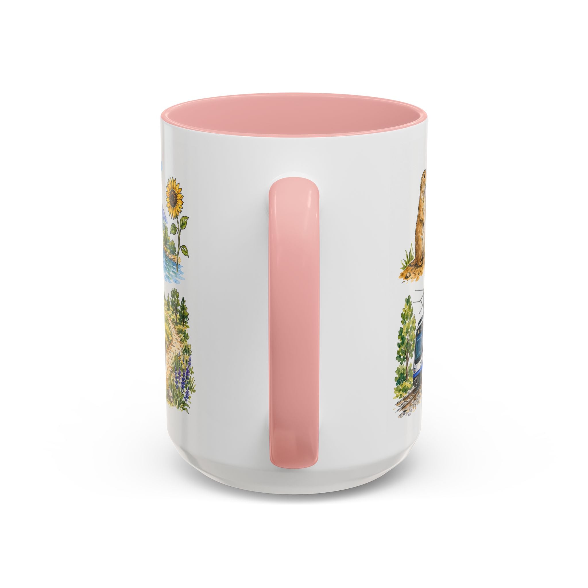 Aurora Illustrated Travel Mug | City Souvenir Accent Coffee Mug | 11oz 15oz Ceramic Cup