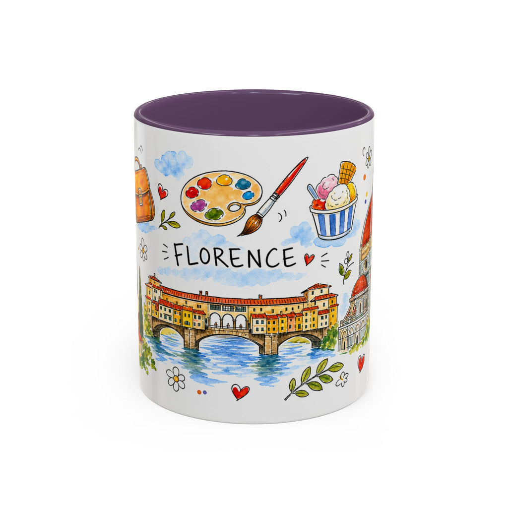 Florence Travel Mug | European City Souvenir Accent Coffee Mug | 11oz 15oz Ceramic Cup
