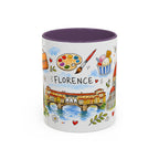 Florence Travel Mug | European City Souvenir Accent Coffee Mug | 11oz 15oz Ceramic Cup