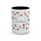 Portland Christmas Watercolor Mug | City Souvenir Coffee Cup (11oz 15oz)