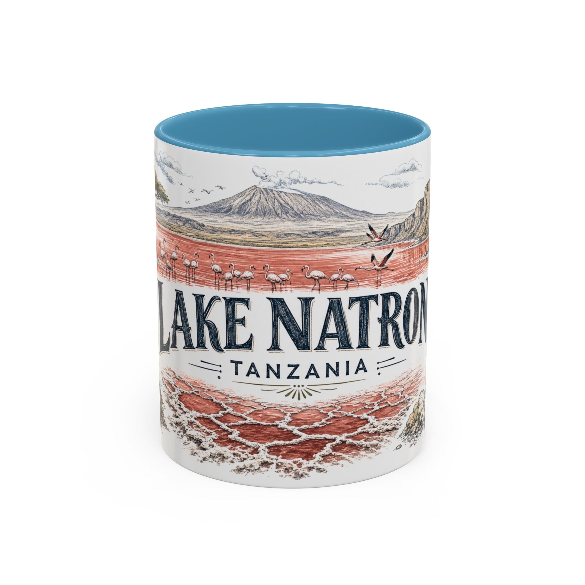 Lake Natron Mug, Tanzania Travel Souvenir, Bucket List Gift, Accent Ceramic Coffee Mug 11oz 15oz