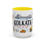 Kolkata Coffee Mug | India Souvenir Travel Gift | Accent Color Ceramic 11oz 15oz