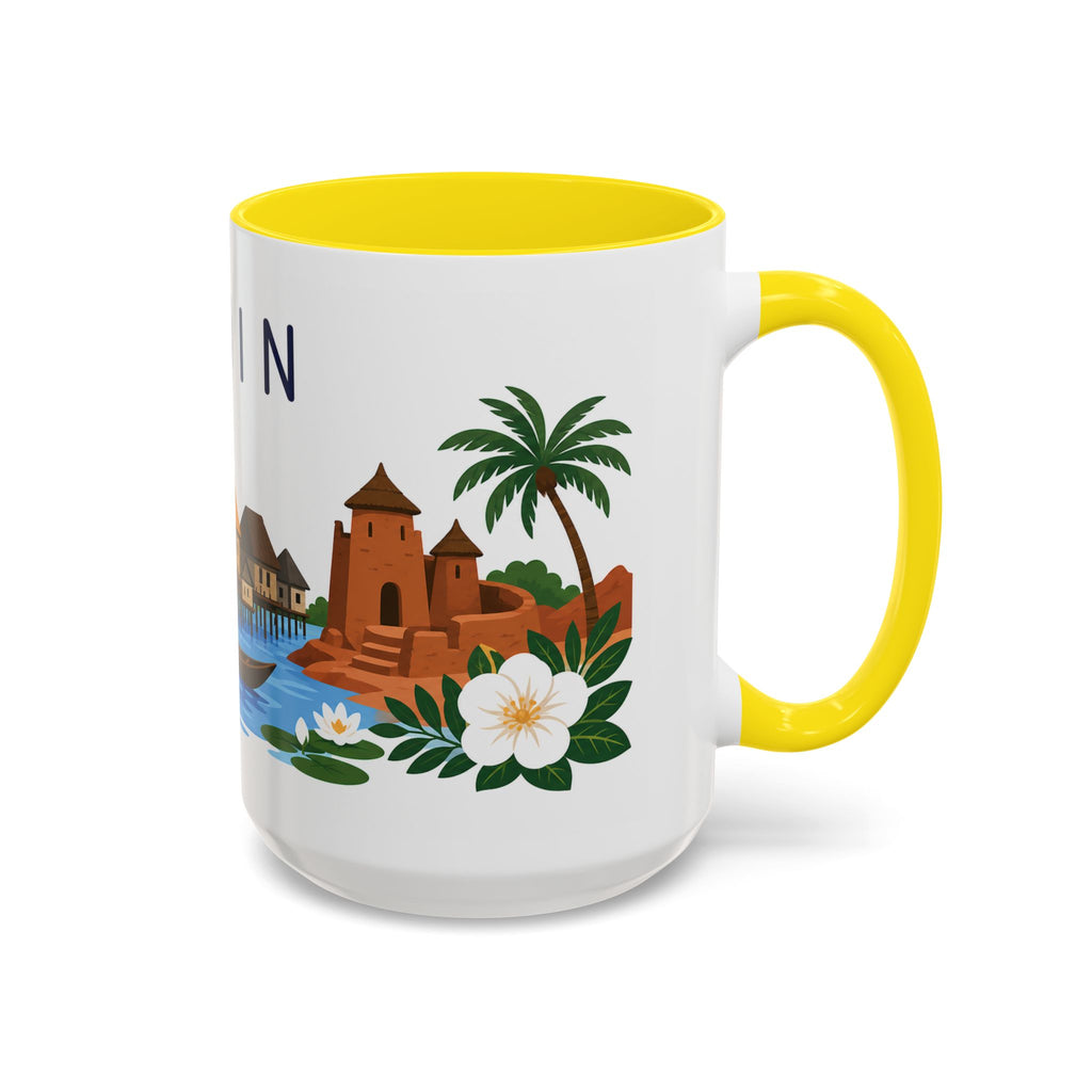 Benin Coffee Mug | Travel Souvenir Accent Mug | Country Gift Ceramic Cup 11oz 15oz