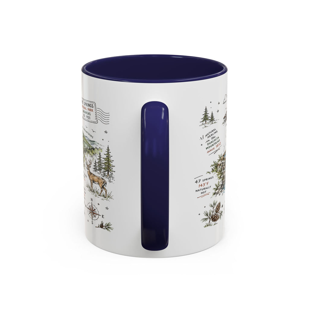 Hot Springs National Park Coffee Mug | Arkansas Thermal Spring Spa Gift | Accent Color Ceramic 11oz 15oz