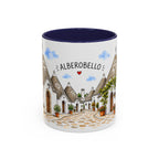 Alberobello Illustrated Travel Mug | Italy Souvenir Accent Coffee Mug | 11oz 15oz Ceramic Cup