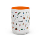 Honolulu Christmas Mug | Watercolor City Souvenir | Ceramic Coffee Cup (11oz 15oz)