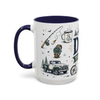 Dad The Legend Coffee Mug | Father's Day Gift for Dad | Accent Color Ceramic 11oz 15oz