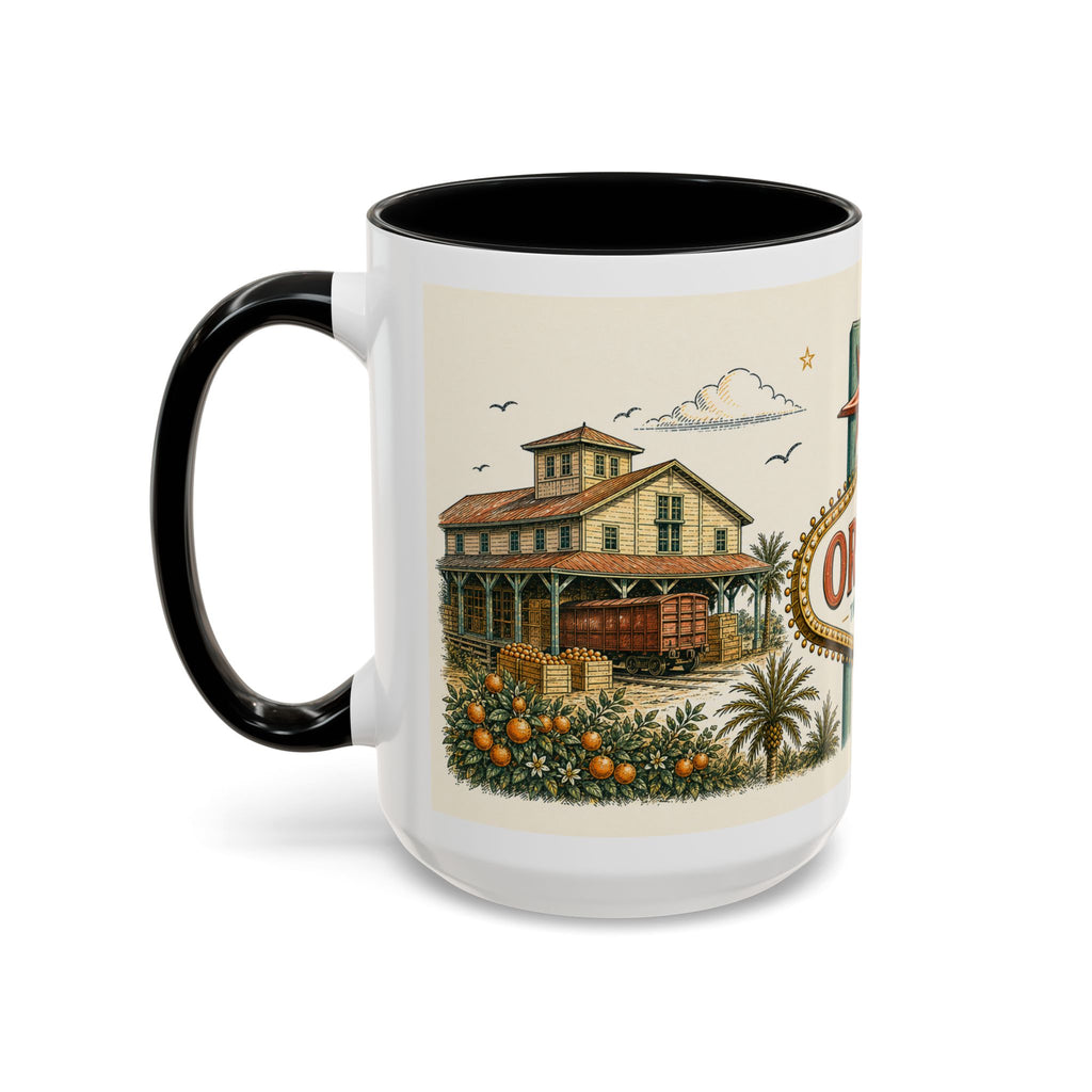 Orlando Coffee Mug | United States Travel Souvenir | Vintage Illustrated City Gift | 11 oz 15 oz Accent Mug
