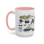 Los Angeles Coffee Mug | California Souvenir City Gift | Accent Color Ceramic 11oz 15oz