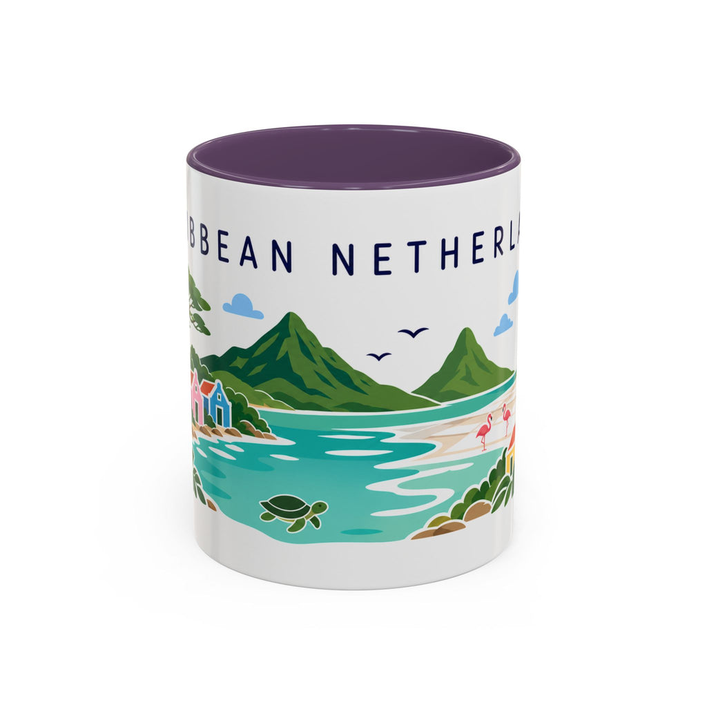 Caribbean Netherlands Coffee Mug | Travel Souvenir Accent Mug | Country Gift Ceramic Cup 11oz 15oz