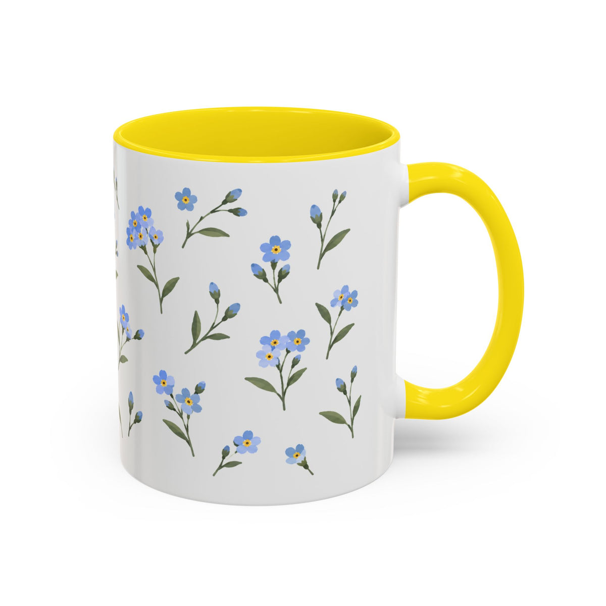 Alaska Forget-me-not Mug, State Flower Floral Coffee Cup, 11oz Botanical Gift