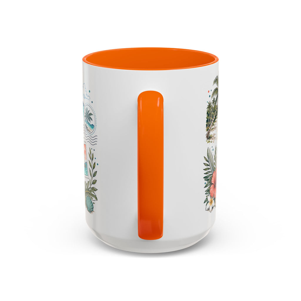 Boracay Coffee Mug | Travel Destination Souvenir Gift | Accent Color Ceramic 11oz 15oz