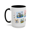 Budapest Coffee Mug | Postage Stamp Collage Mug | Travel Souvenir Accent Cup 11oz 15oz