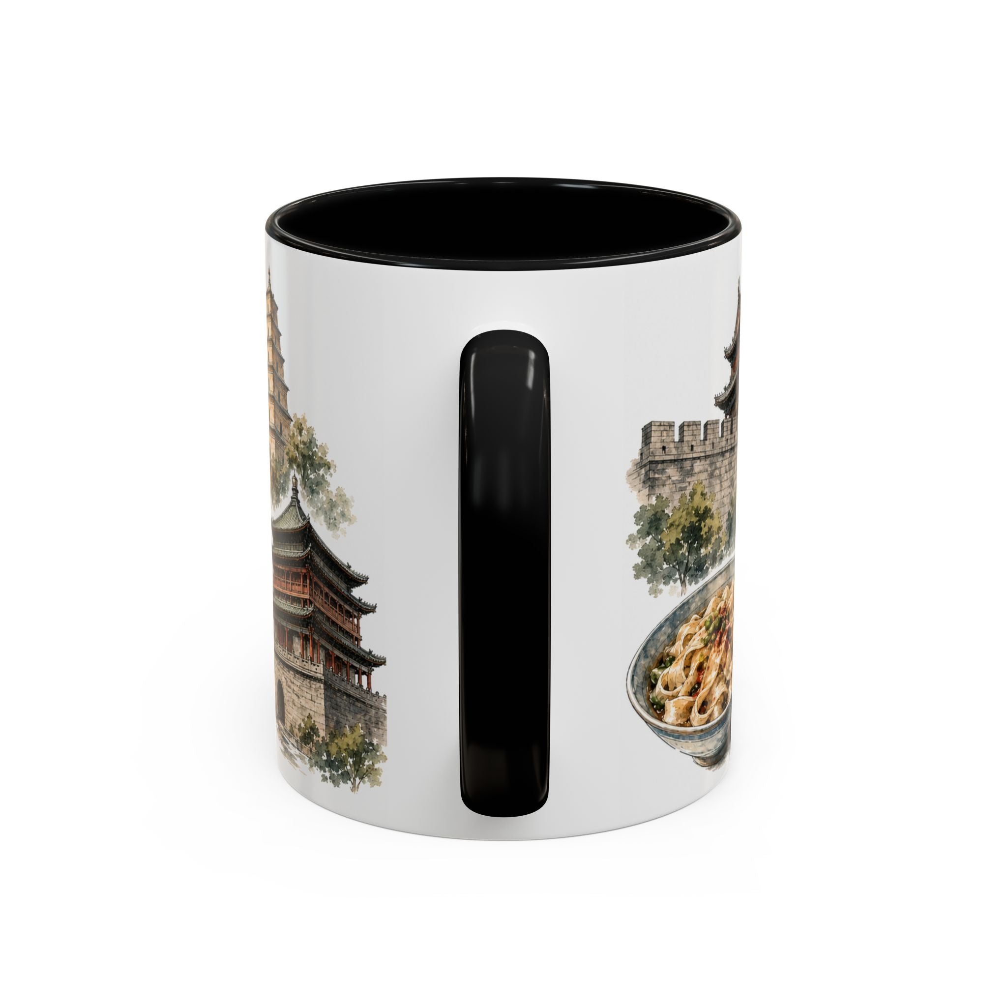 Xi'an Coffee Mug | China Travel Souvenir | Vintage Illustrated City Gift | 11 oz 15 oz Accent Mug