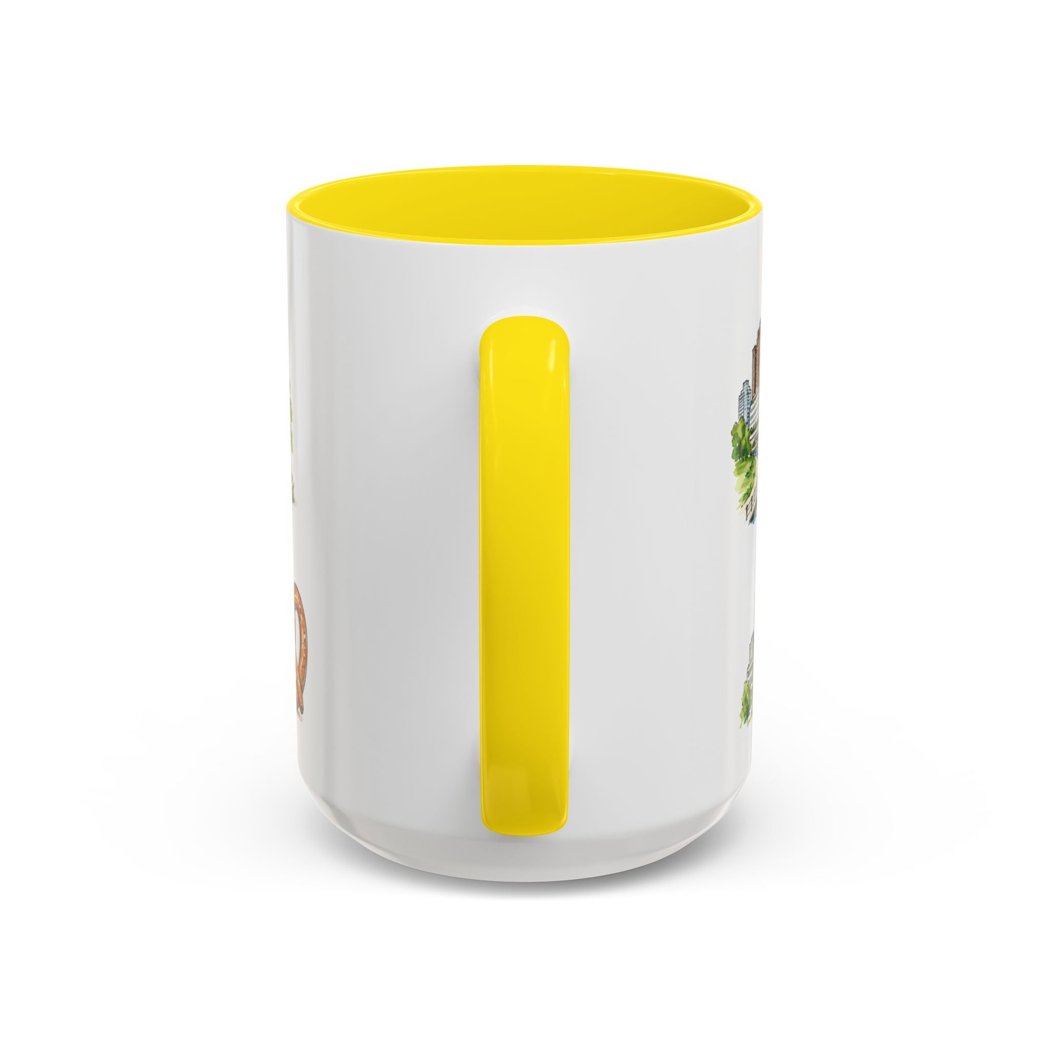Columbus Illustrated Travel Mug | City Souvenir Accent Coffee Mug | 11oz 15oz Ceramic Cup