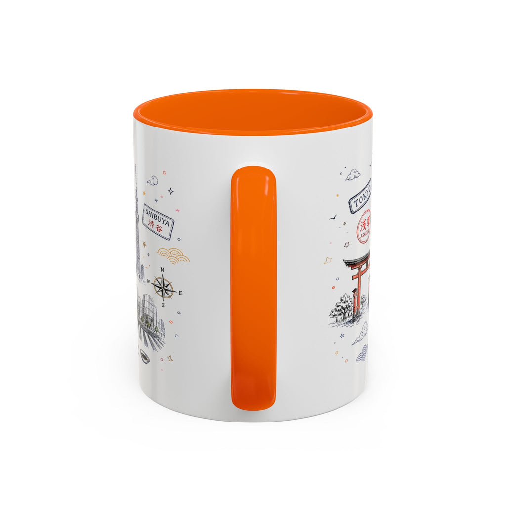 Tokyo Coffee Mug | Japan Souvenir Travel Gift | Accent Color Ceramic 11oz 15oz